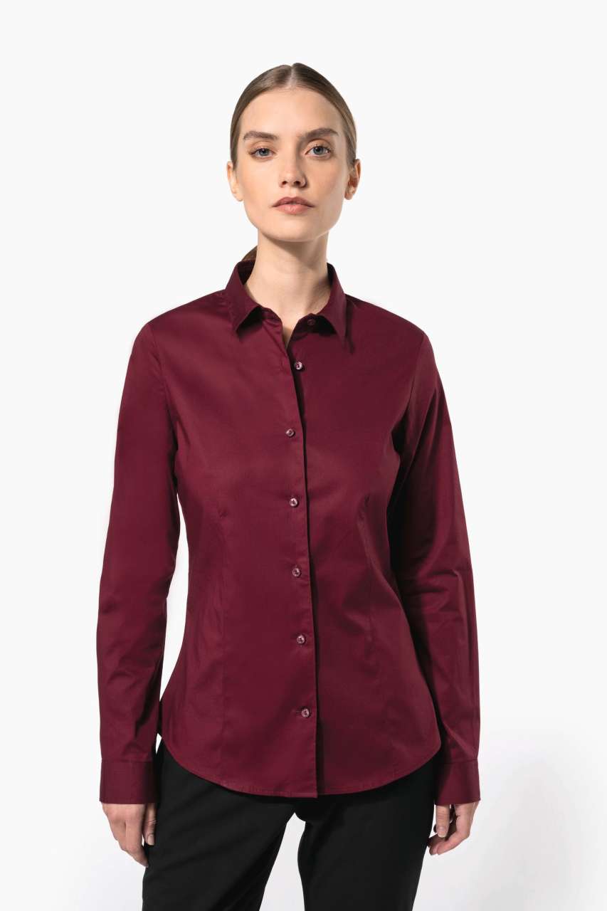 LADIES' LONG-SLEEVED STRETCH SHIRT
